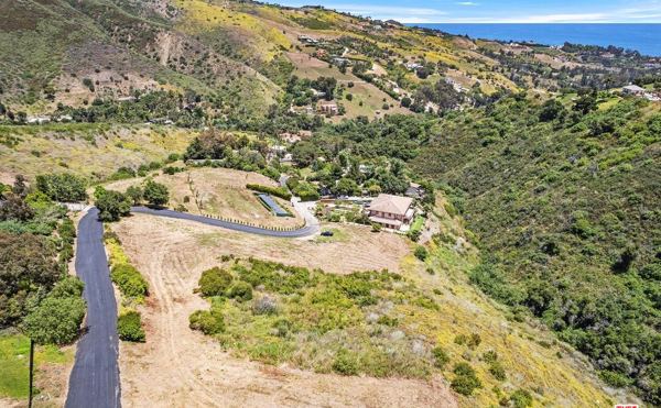 Via Acero Street, Ramirez Canyon, aerial photograph 1